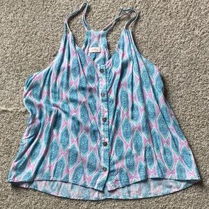 Pixley Blue and Pink Patterned Women's Top